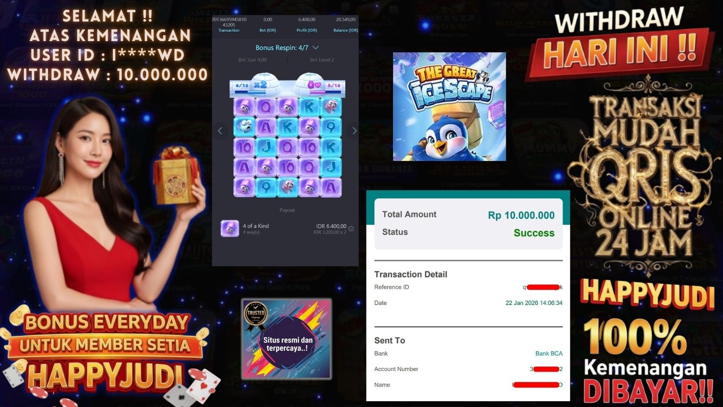 HAPPYJUDI JACKPOT SLOT THE GREAT ICESCAPE